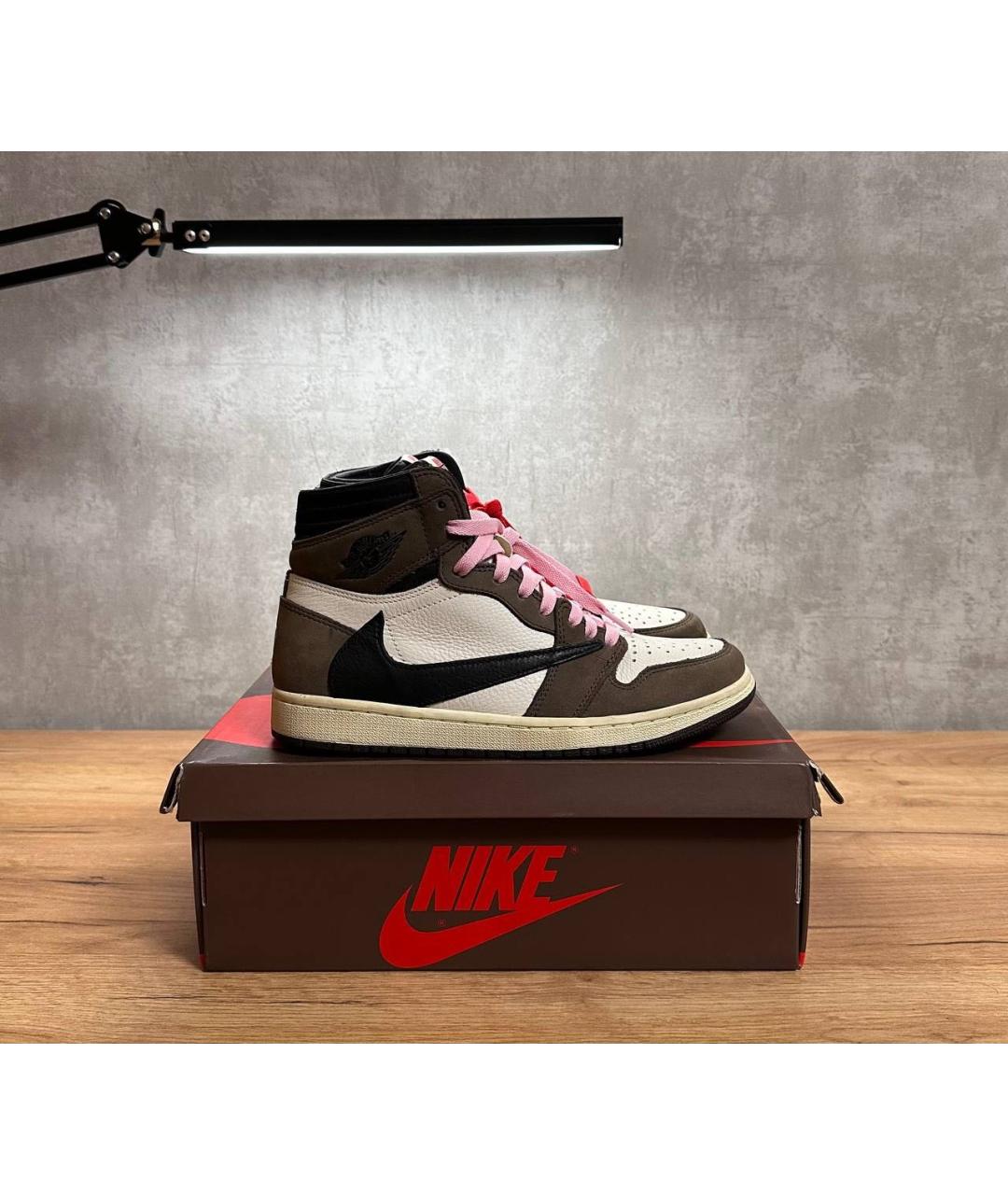 CACTUS JACK BY TRAVIS SCOTT Коричневые кожаные кроссовки, фото 9