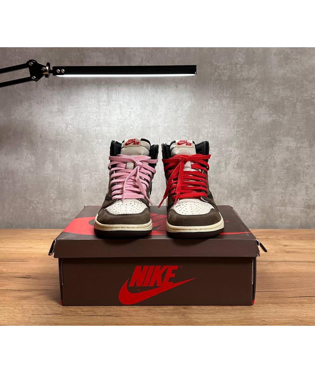 CACTUS JACK BY TRAVIS SCOTT Коричневые кожаные кроссовки, фото 2