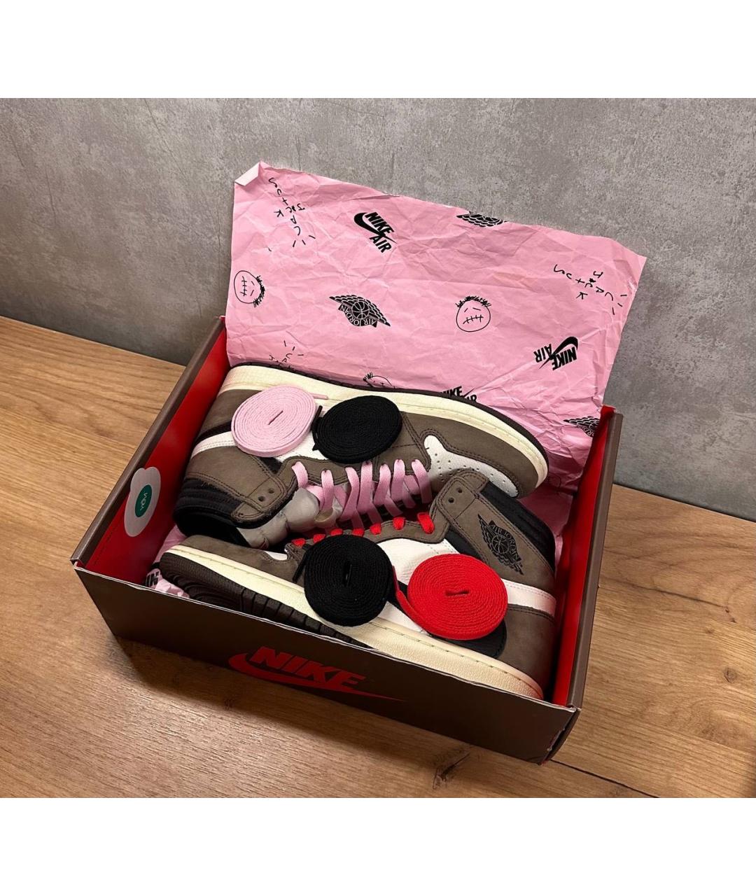 CACTUS JACK BY TRAVIS SCOTT Коричневые кожаные кроссовки, фото 8