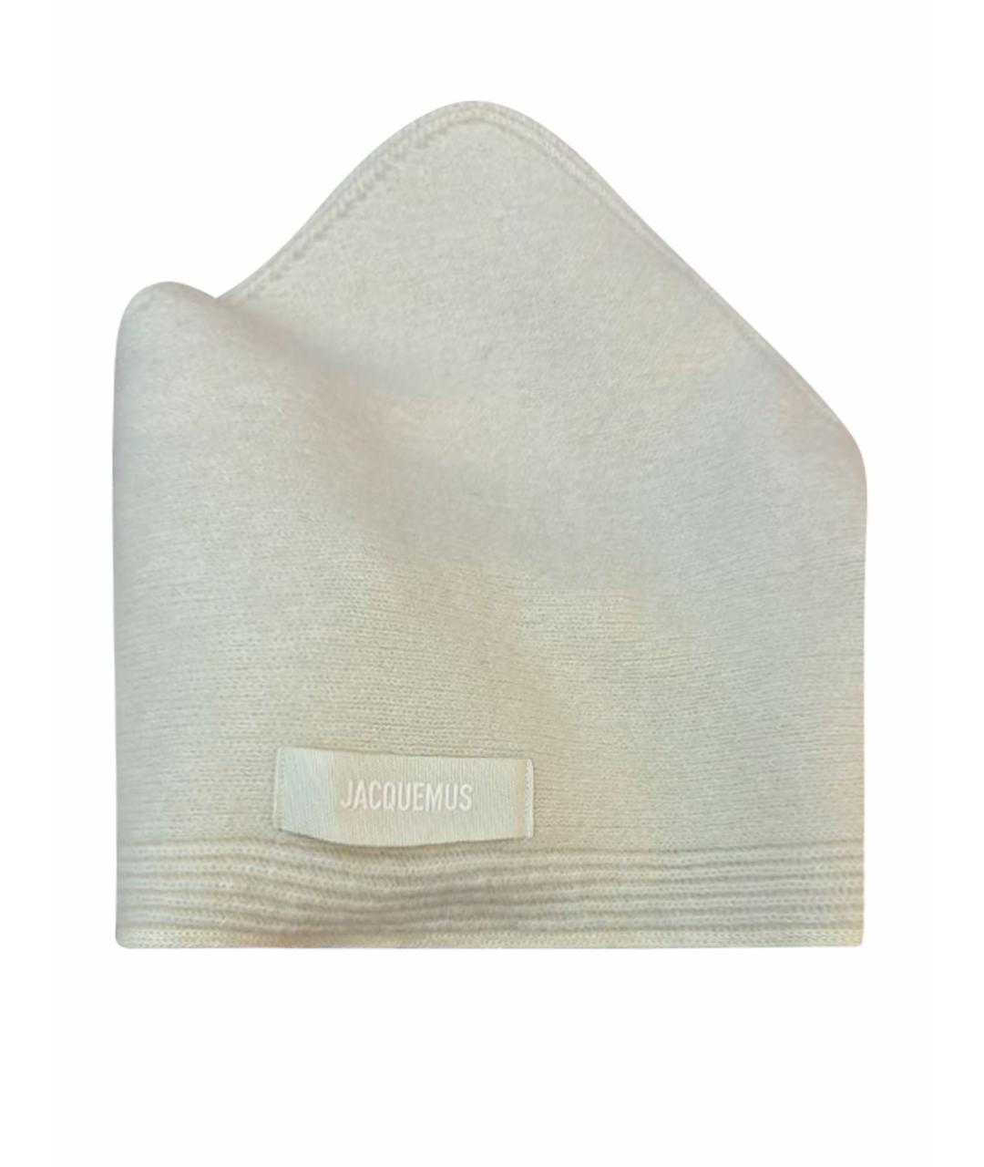 JACQUEMUS Белая кашемировая повязка на голову, фото 1