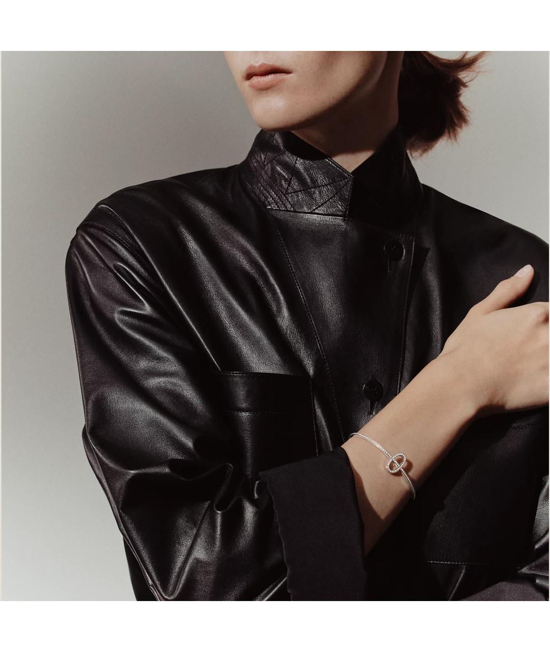 HERMES Серебрянный браслет из белого золота, фото 2