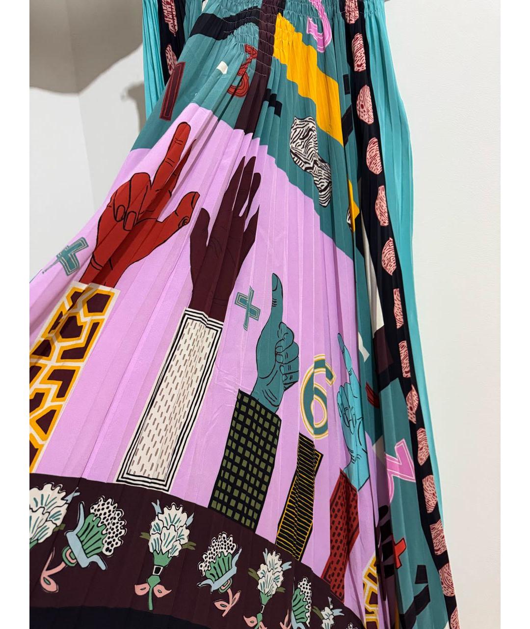 VALENTINO Мульти шифоновая юбка макси, фото 3