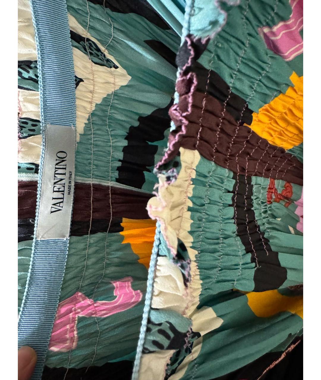 VALENTINO Мульти шифоновая юбка макси, фото 4