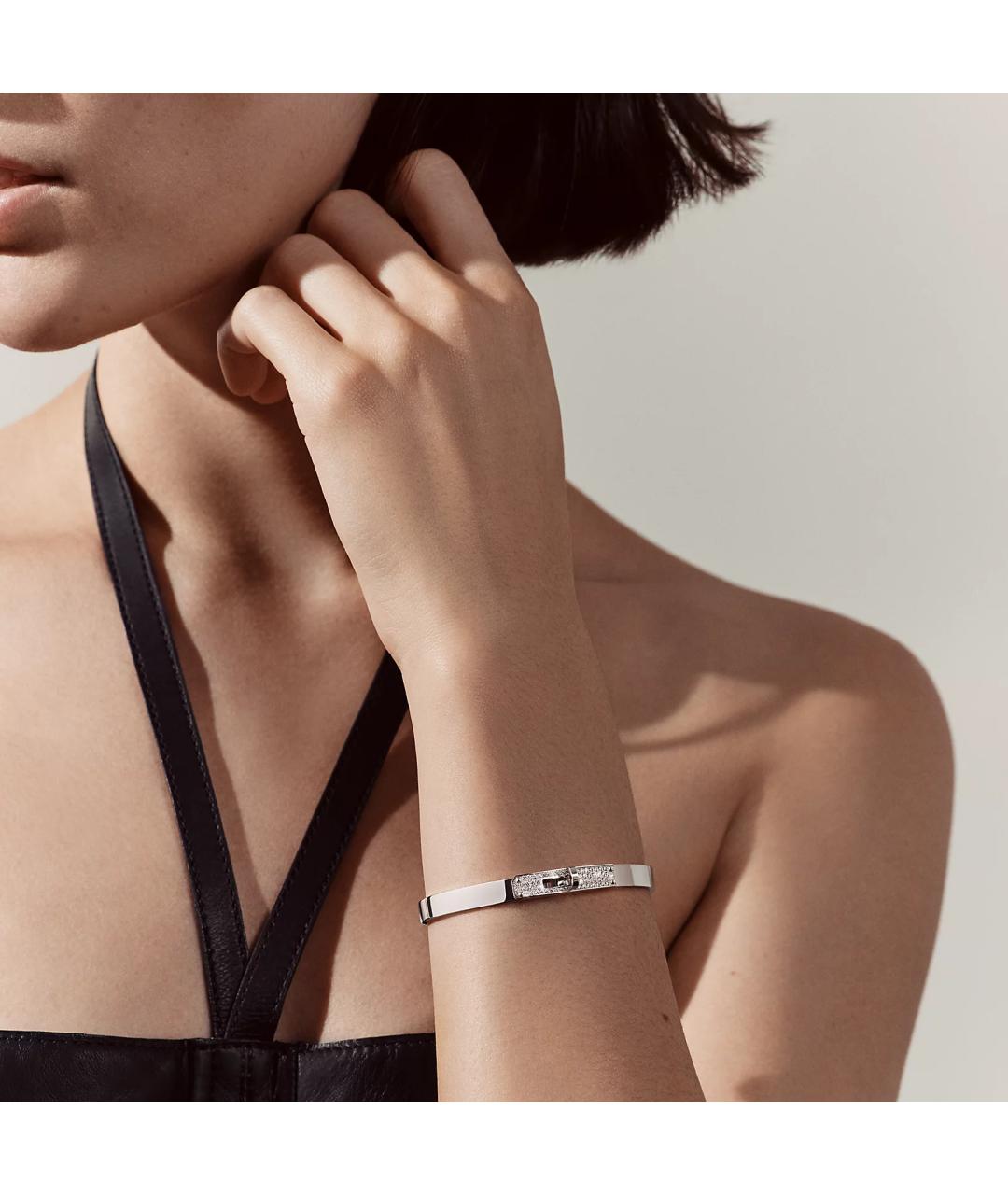 HERMES Белый браслет из белого золота, фото 2