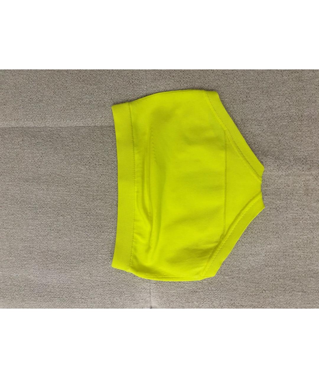 DRIES VAN NOTEN Желтые полиэстеровые шорты, фото 2