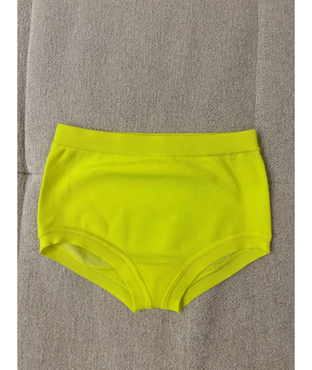 DRIES VAN NOTEN Желтые полиэстеровые шорты, фото 3