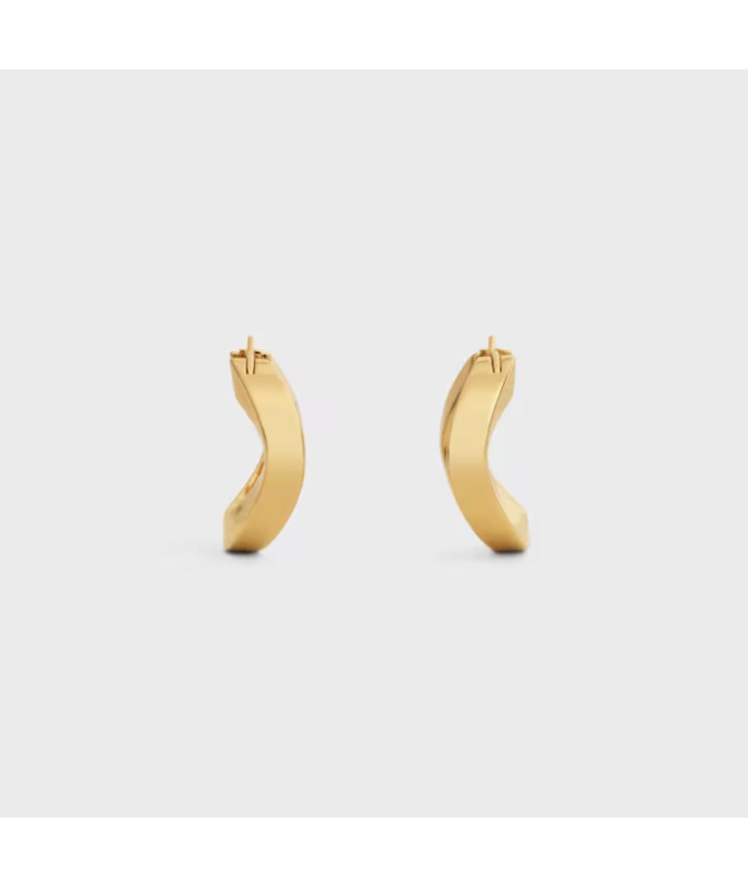 CELINE Золотые латунные серьги, фото 3