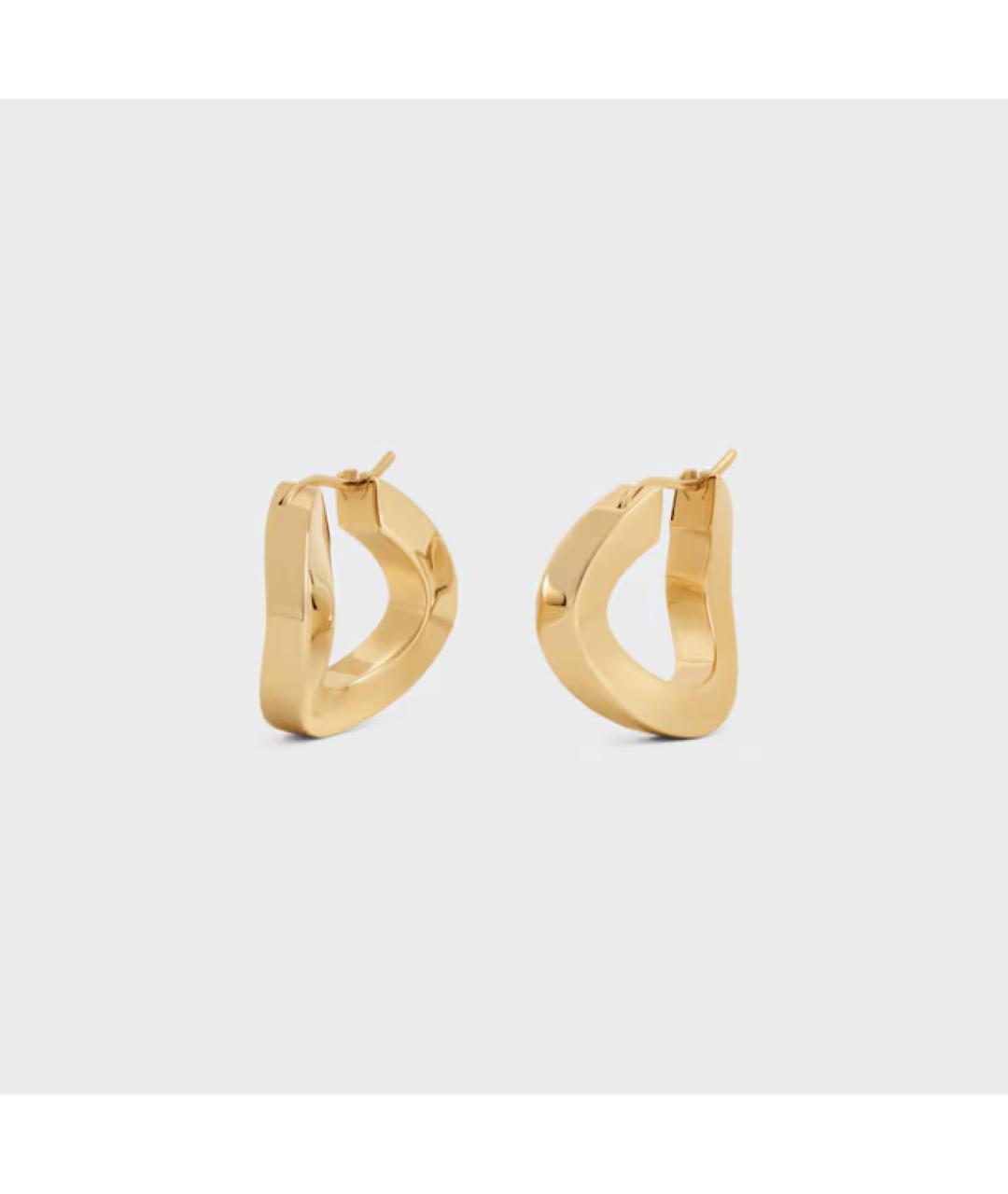 CELINE Золотые латунные серьги, фото 2