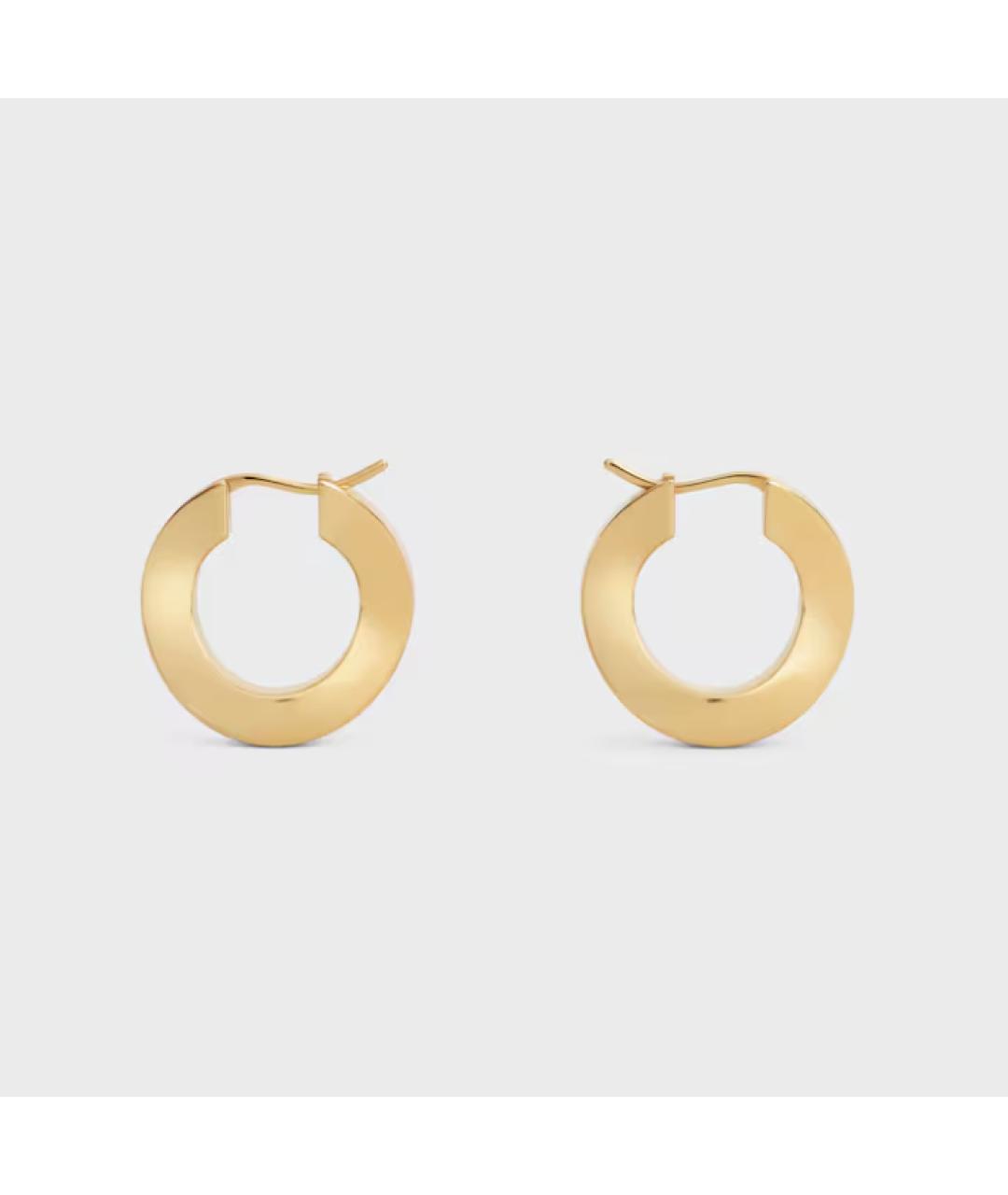 CELINE Золотые латунные серьги, фото 5