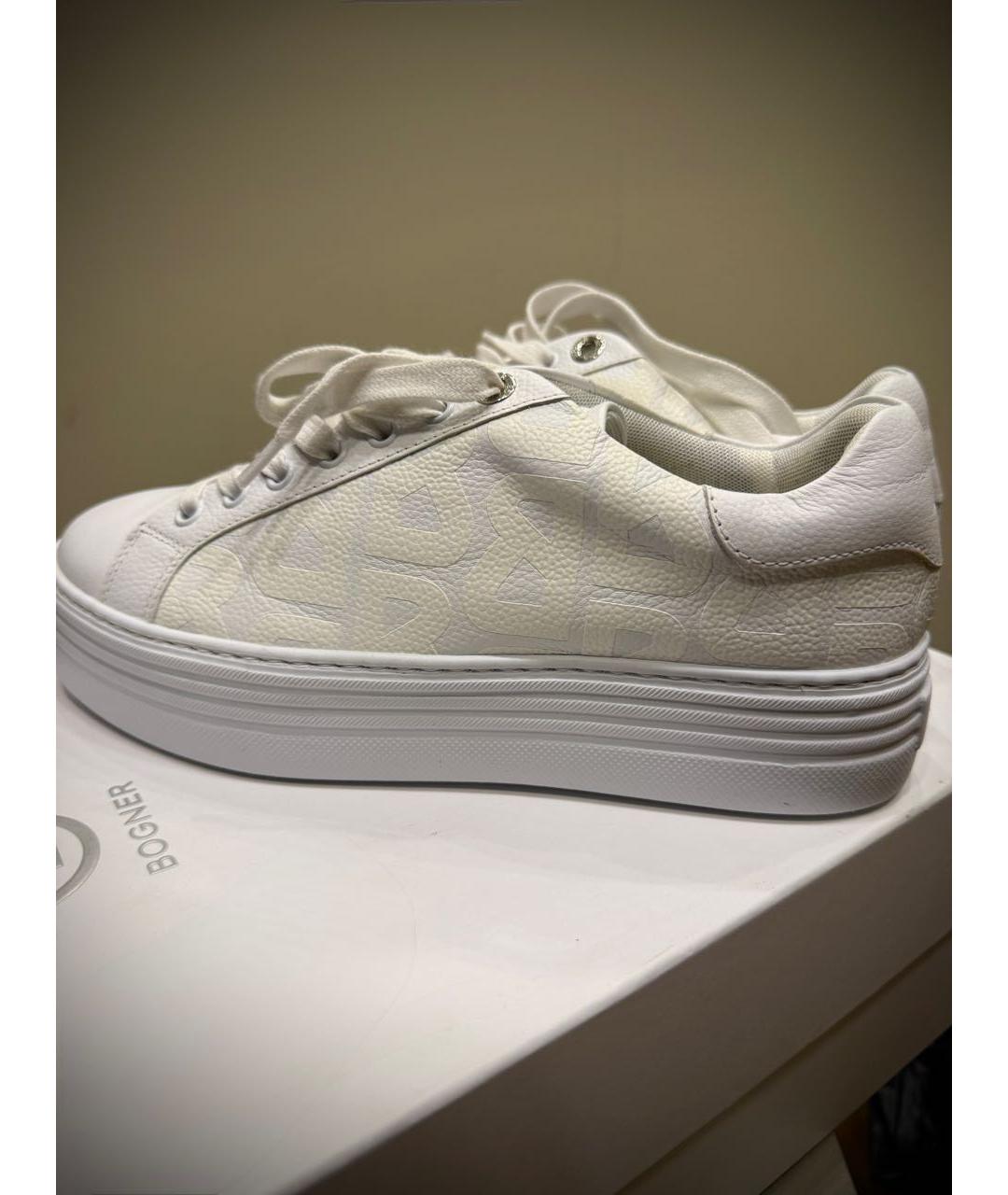 BOGNER Белые кожаные кеды, фото 5