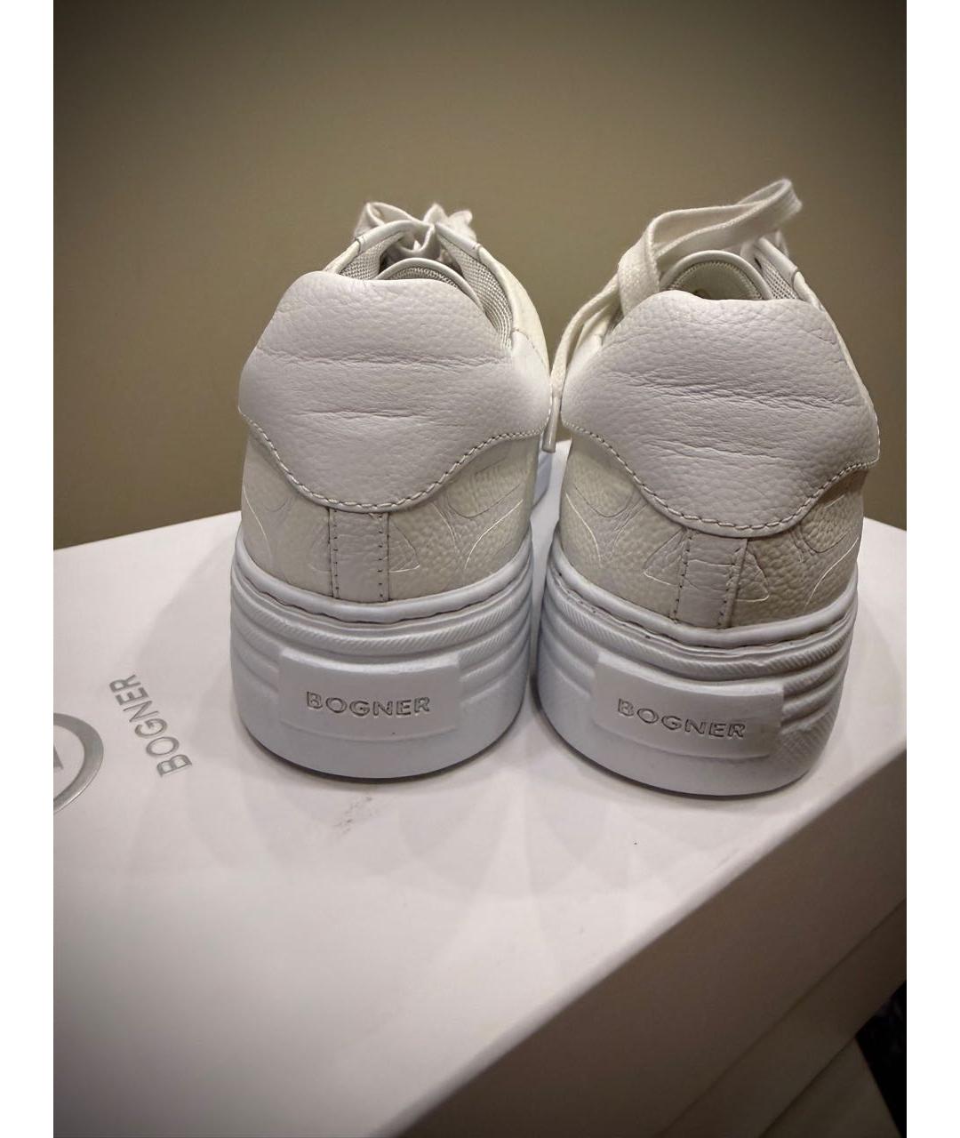BOGNER Белые кожаные кеды, фото 3
