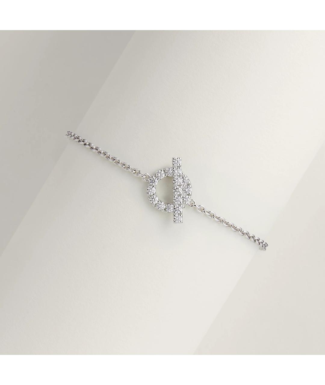 HERMES Серебрянный браслет из белого золота, фото 3