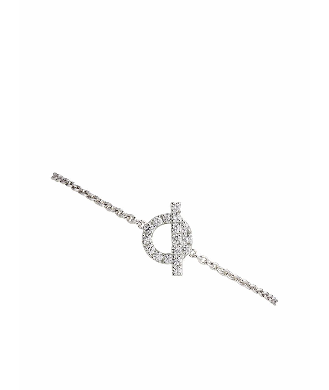 HERMES Серебрянный браслет из белого золота, фото 1