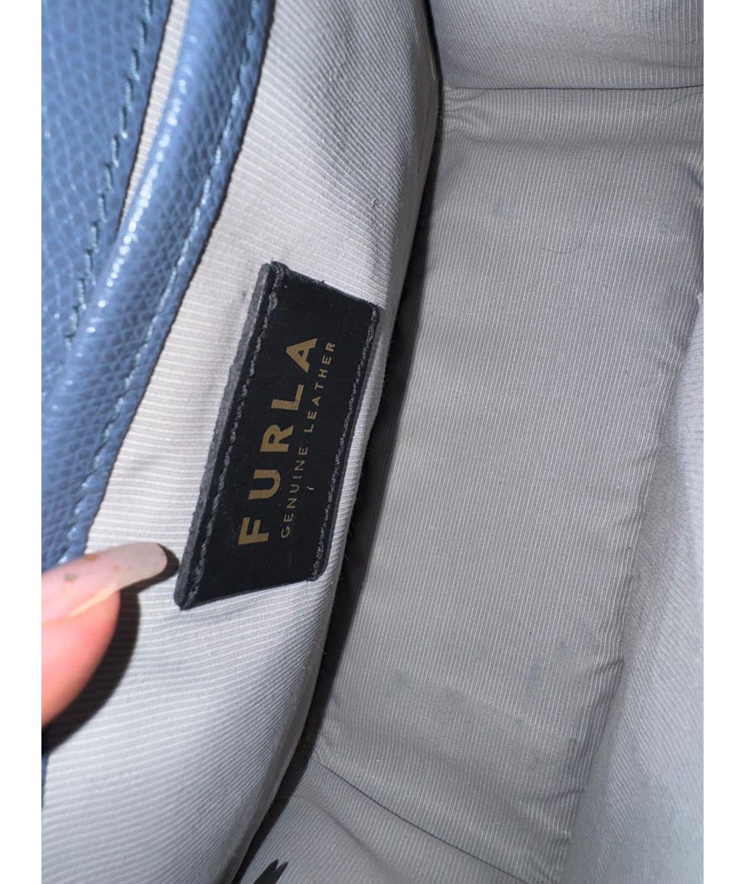 FURLA Синяя кожаная сумка через плечо, фото 4