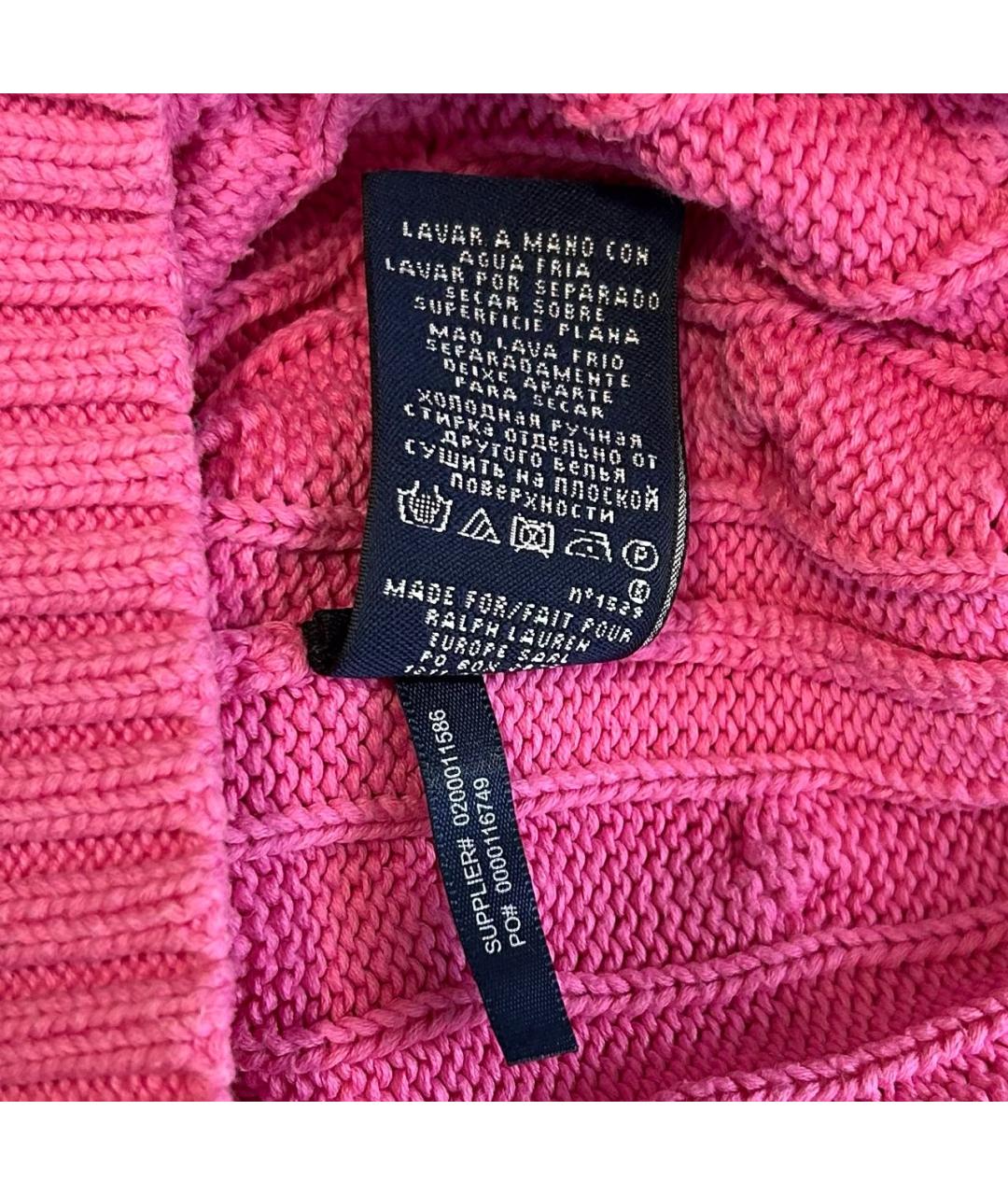 POLO RALPH LAUREN Розовый хлопковый джемпер / свитер, фото 5