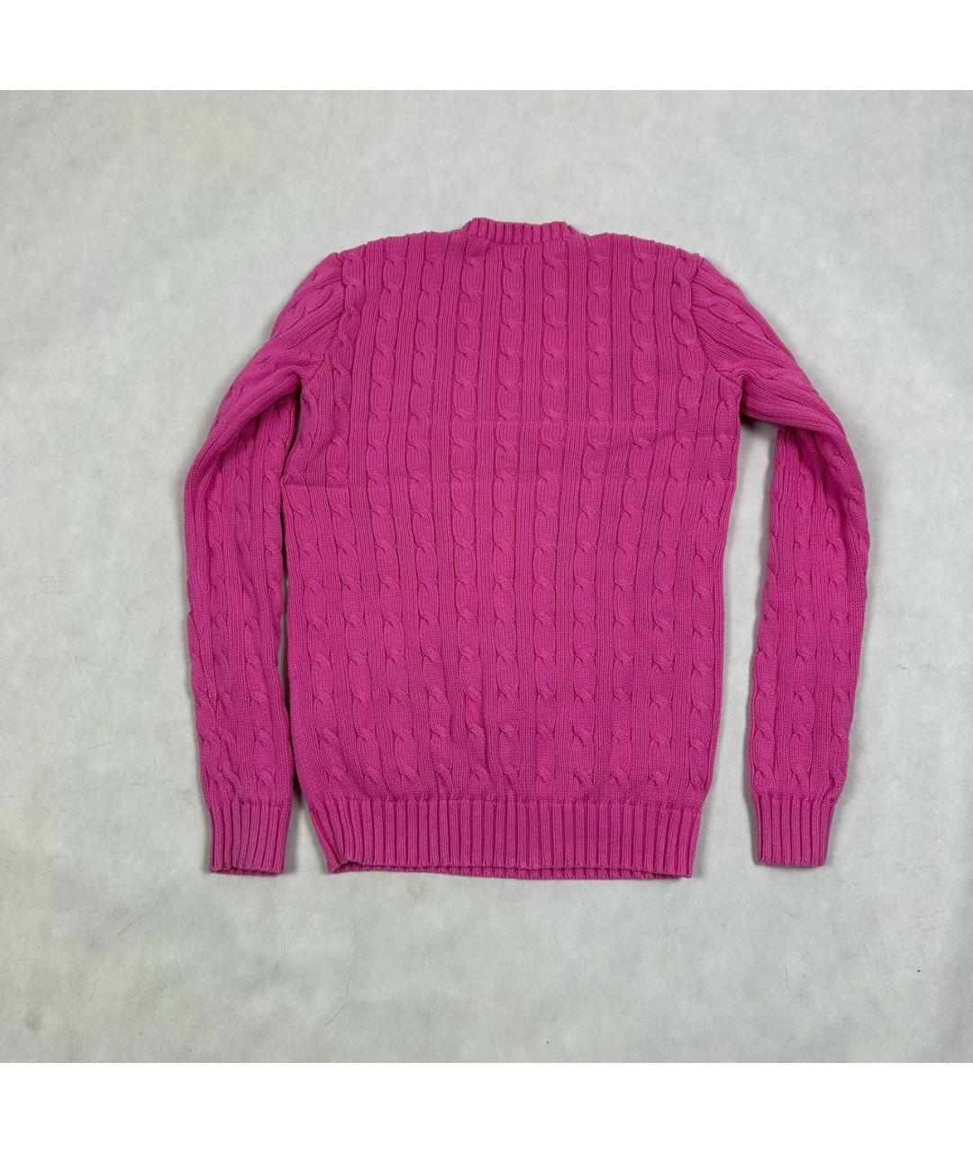 POLO RALPH LAUREN Розовый хлопковый джемпер / свитер, фото 2