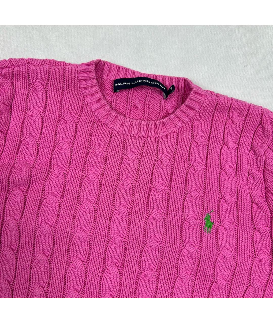 POLO RALPH LAUREN Розовый хлопковый джемпер / свитер, фото 3