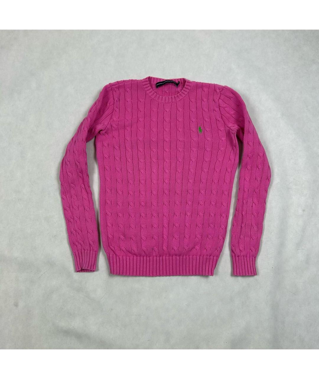 POLO RALPH LAUREN Розовый хлопковый джемпер / свитер, фото 7