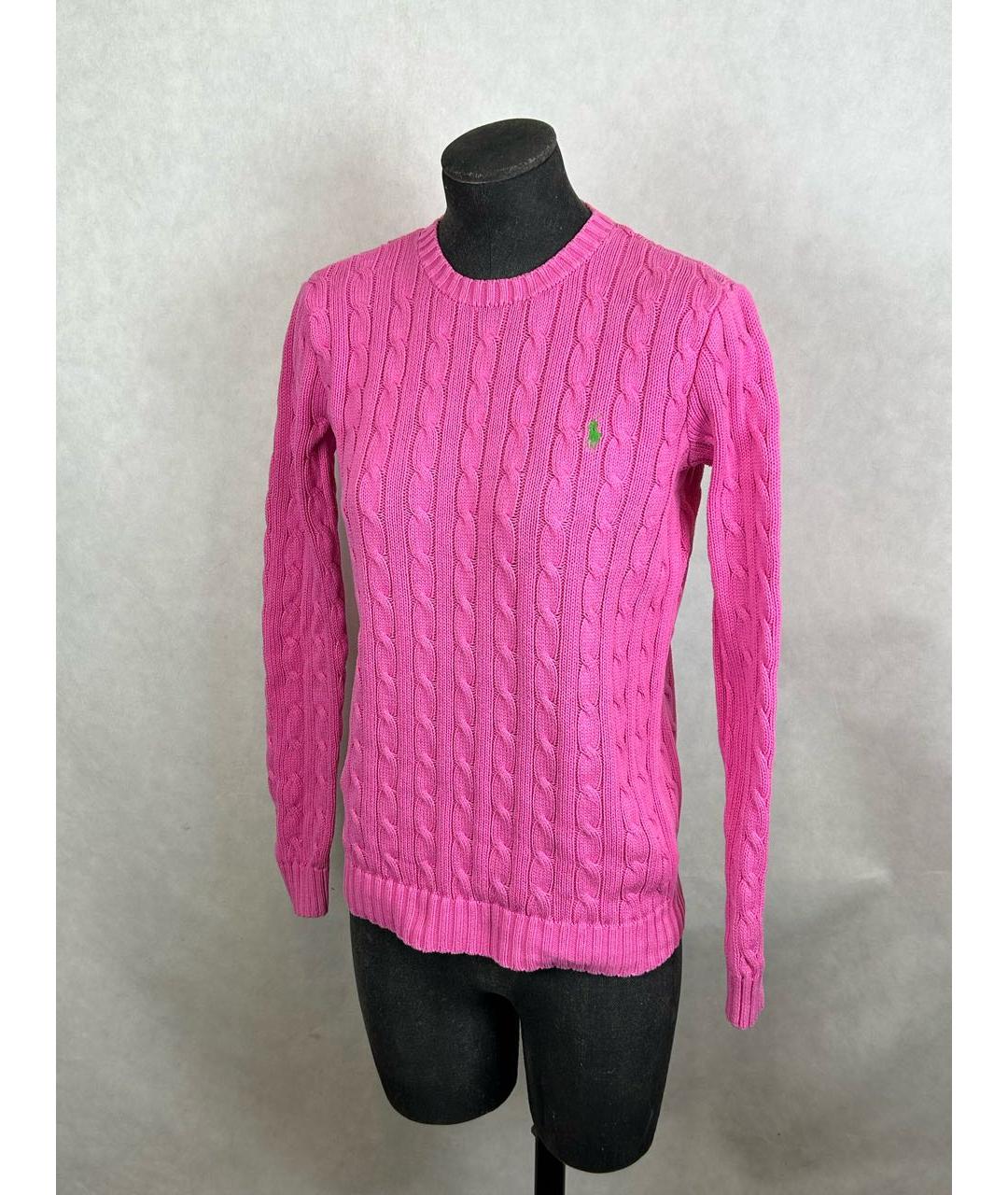POLO RALPH LAUREN Розовый хлопковый джемпер / свитер, фото 6