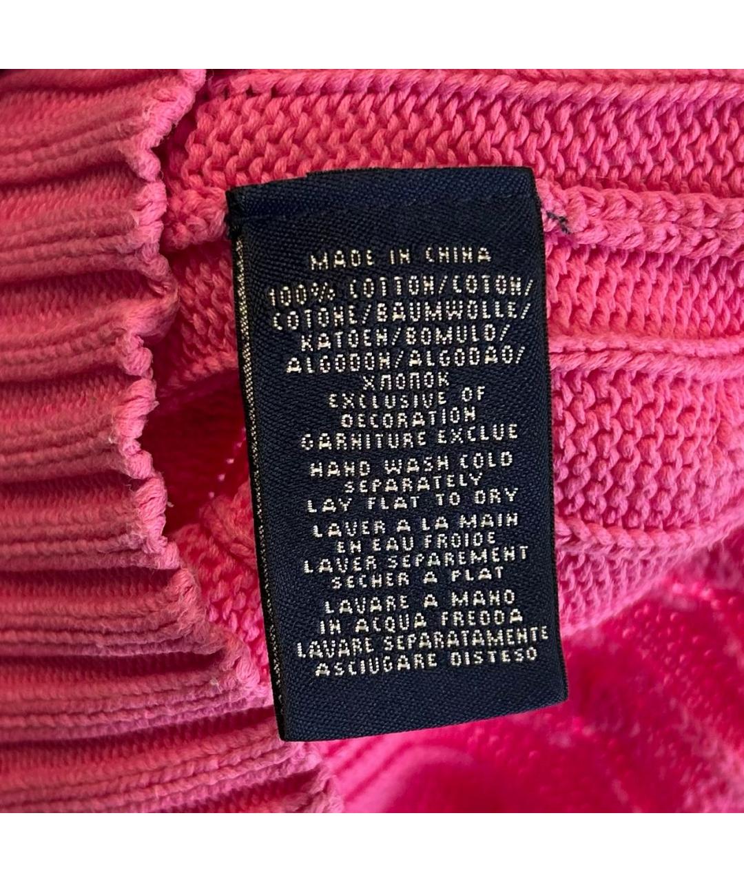 POLO RALPH LAUREN Розовый хлопковый джемпер / свитер, фото 4