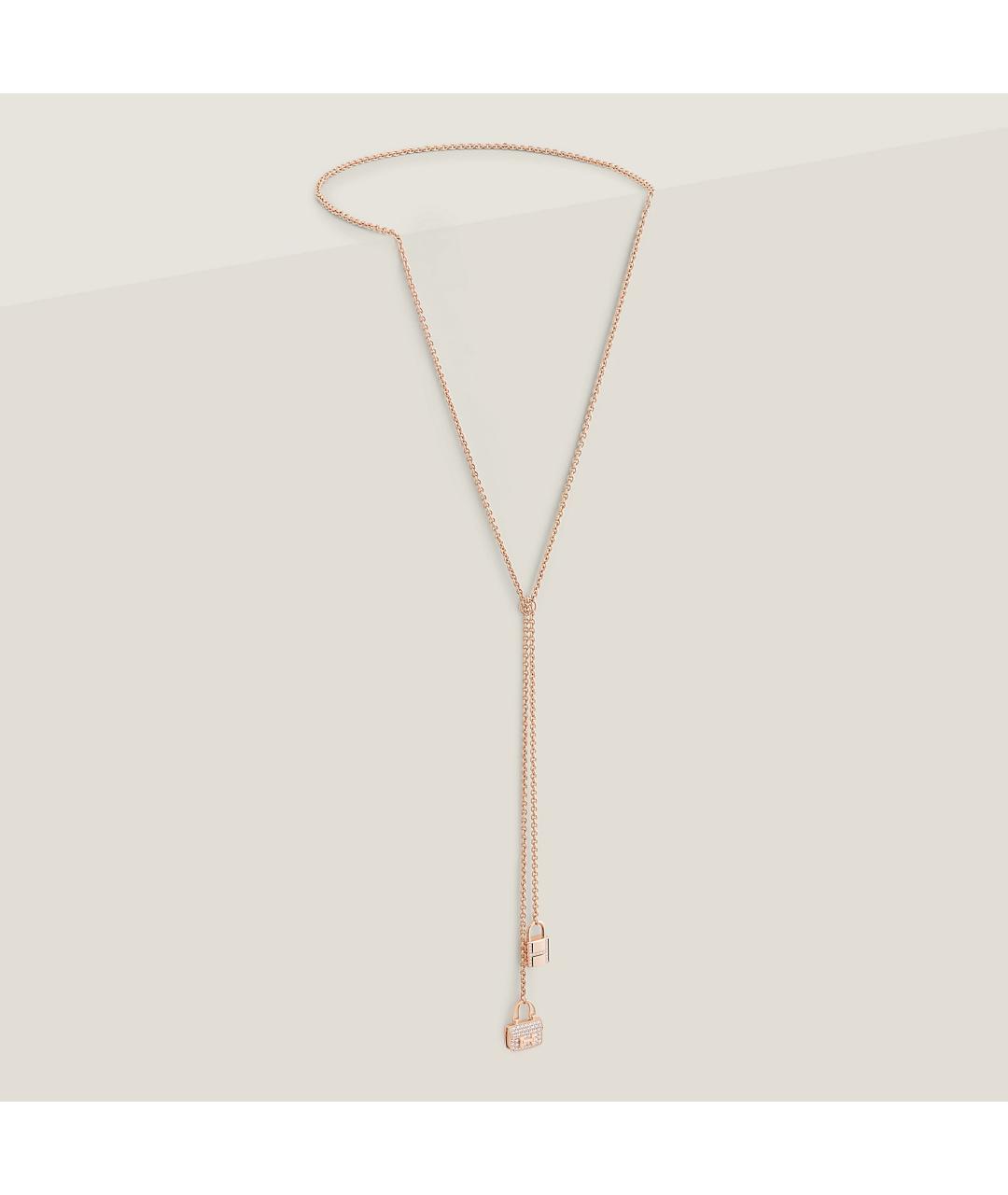 HERMES Золотое колье из розового золота, фото 3