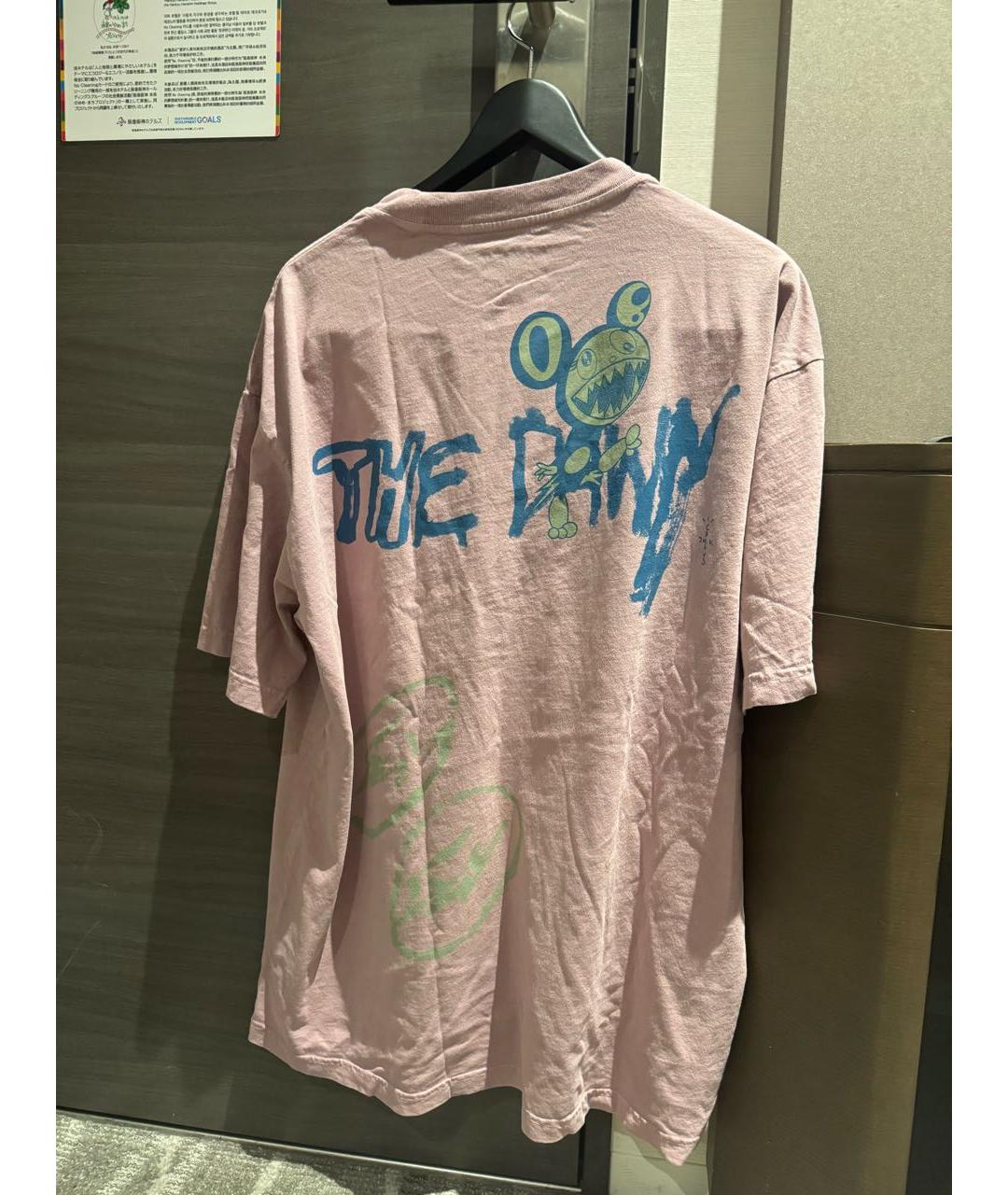 CACTUS JACK BY TRAVIS SCOTT Розовая хлопковая футболка, фото 2