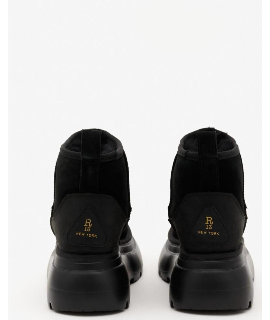 R13 Черные замшевые ботинки, фото 4