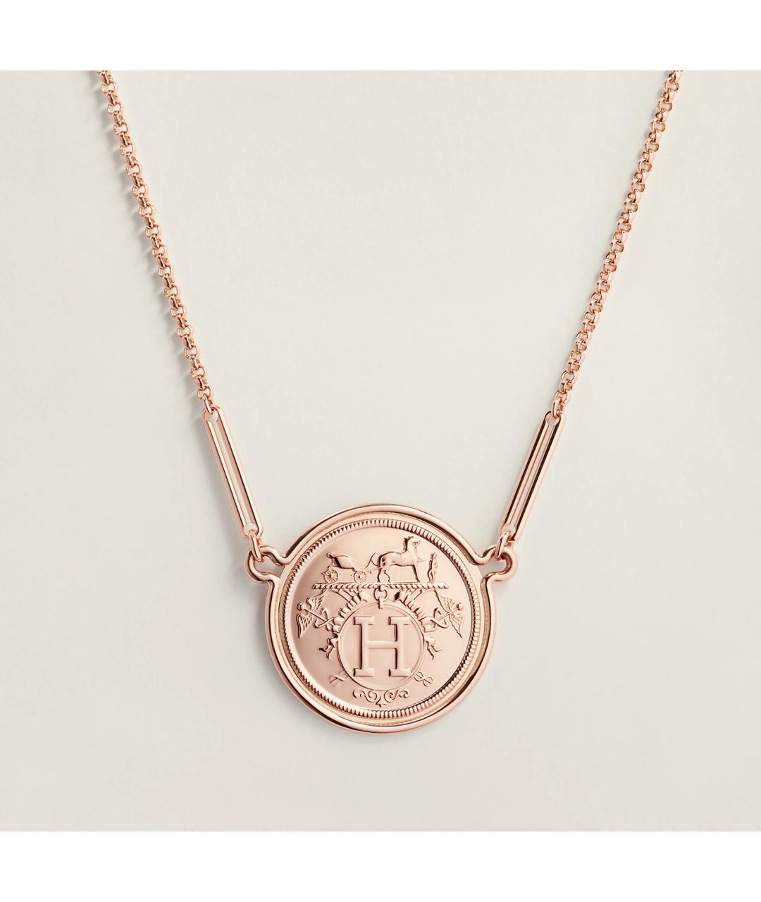 HERMES Золотая подвеска из розового золота, фото 4
