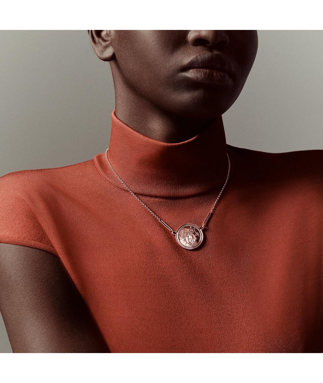 HERMES Золотая подвеска из розового золота, фото 3