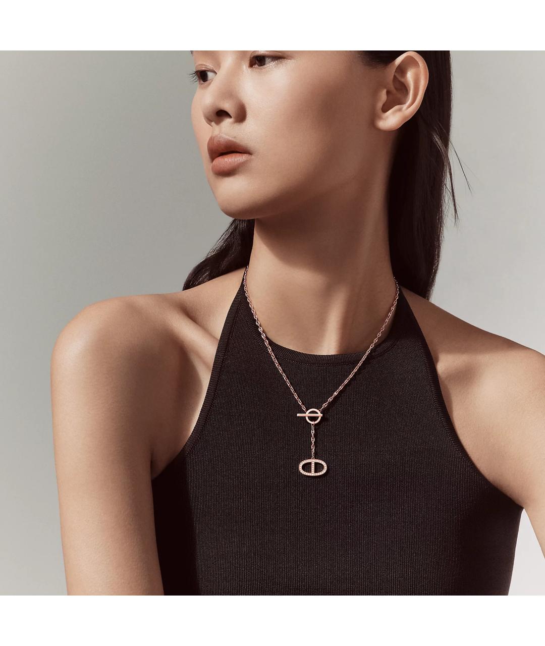 HERMES Золотая подвеска из розового золота, фото 2