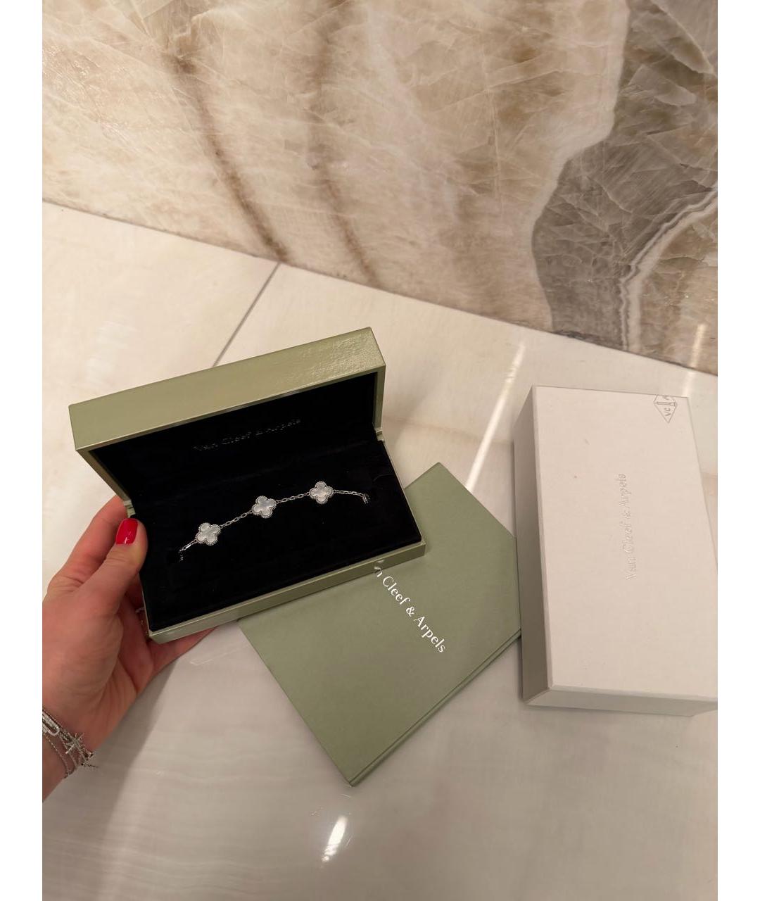 VAN CLEEF & ARPELS Серебрянный браслет из белого золота, фото 2