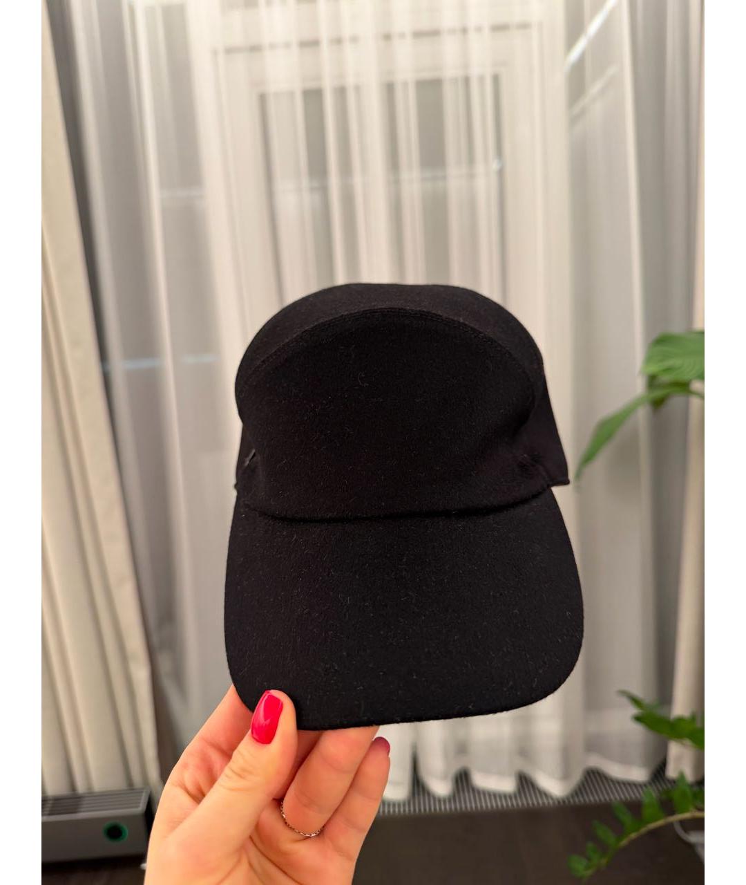 LORO PIANA Черная кашемировая кепка, фото 5