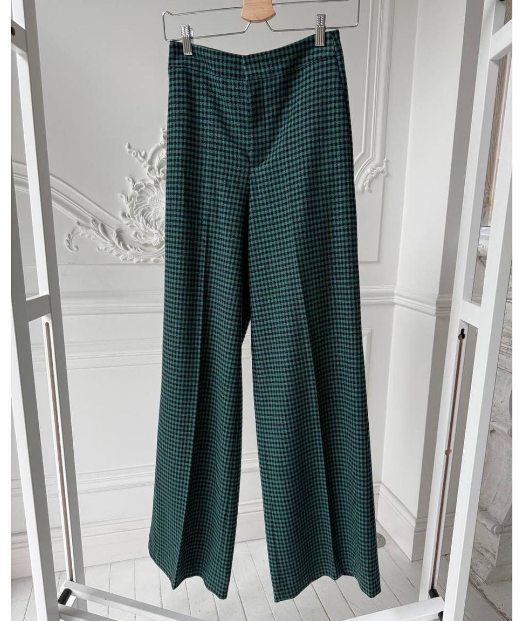 ETRO Зеленые шерстяные брюки широкие, фото 5