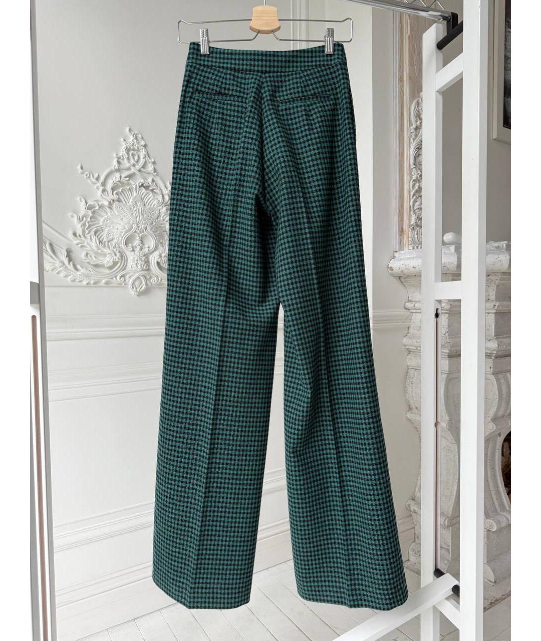 ETRO Зеленые шерстяные брюки широкие, фото 2