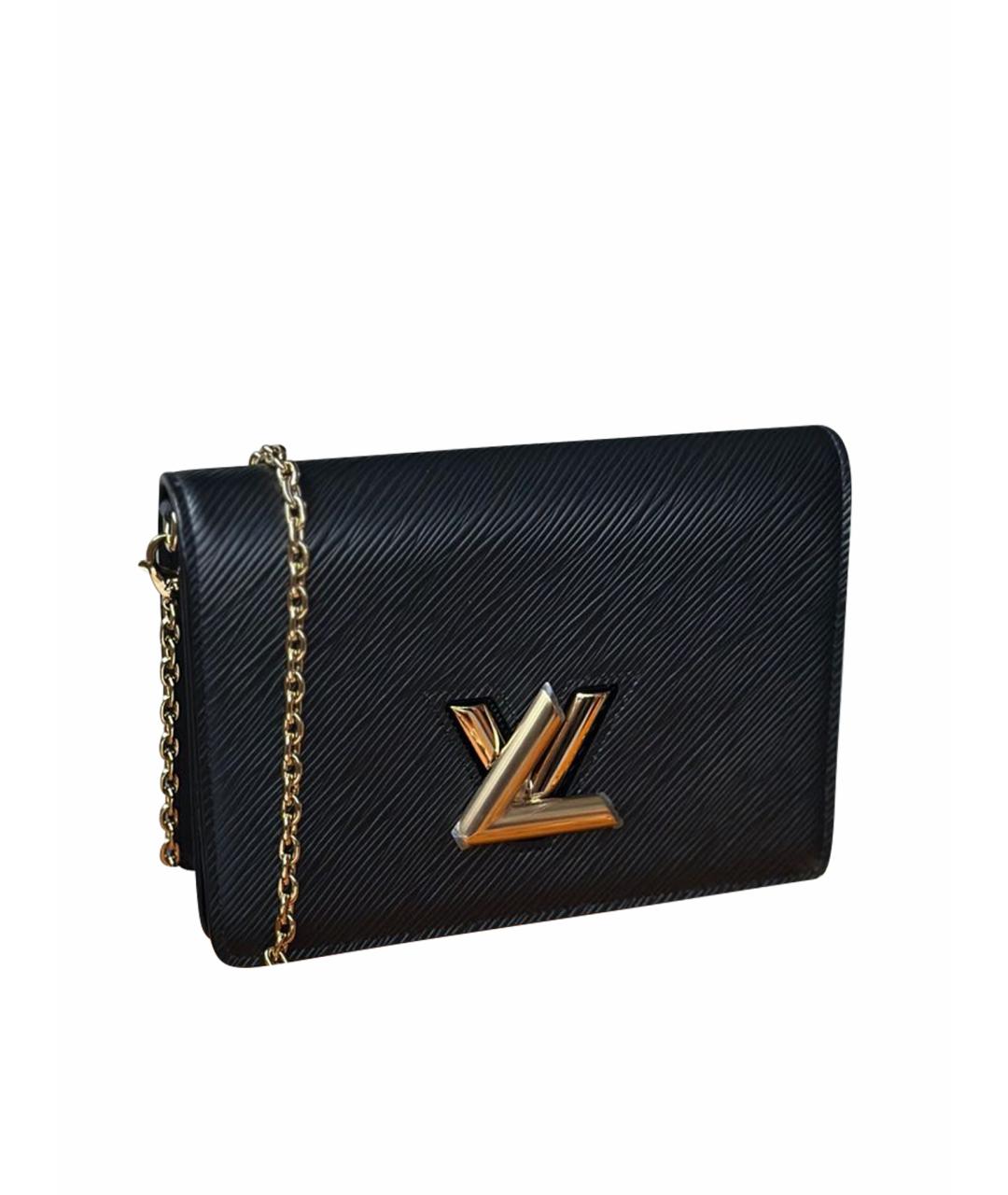 LOUIS VUITTON Черная кожаная сумка через плечо, фото 1