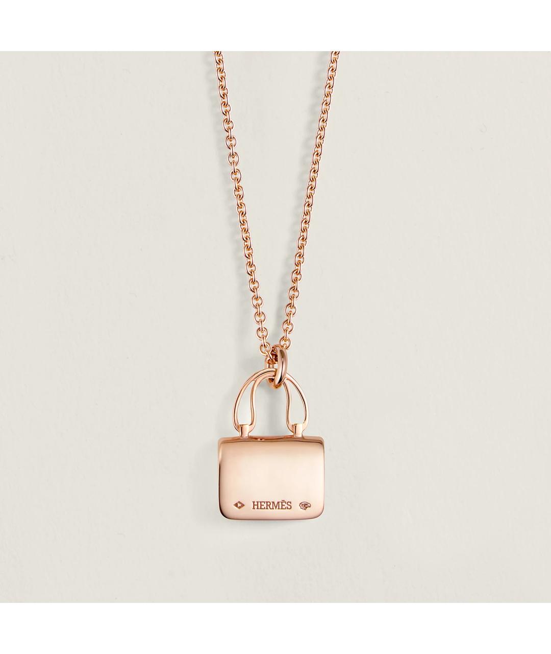 HERMES Золотая подвеска из розового золота, фото 4