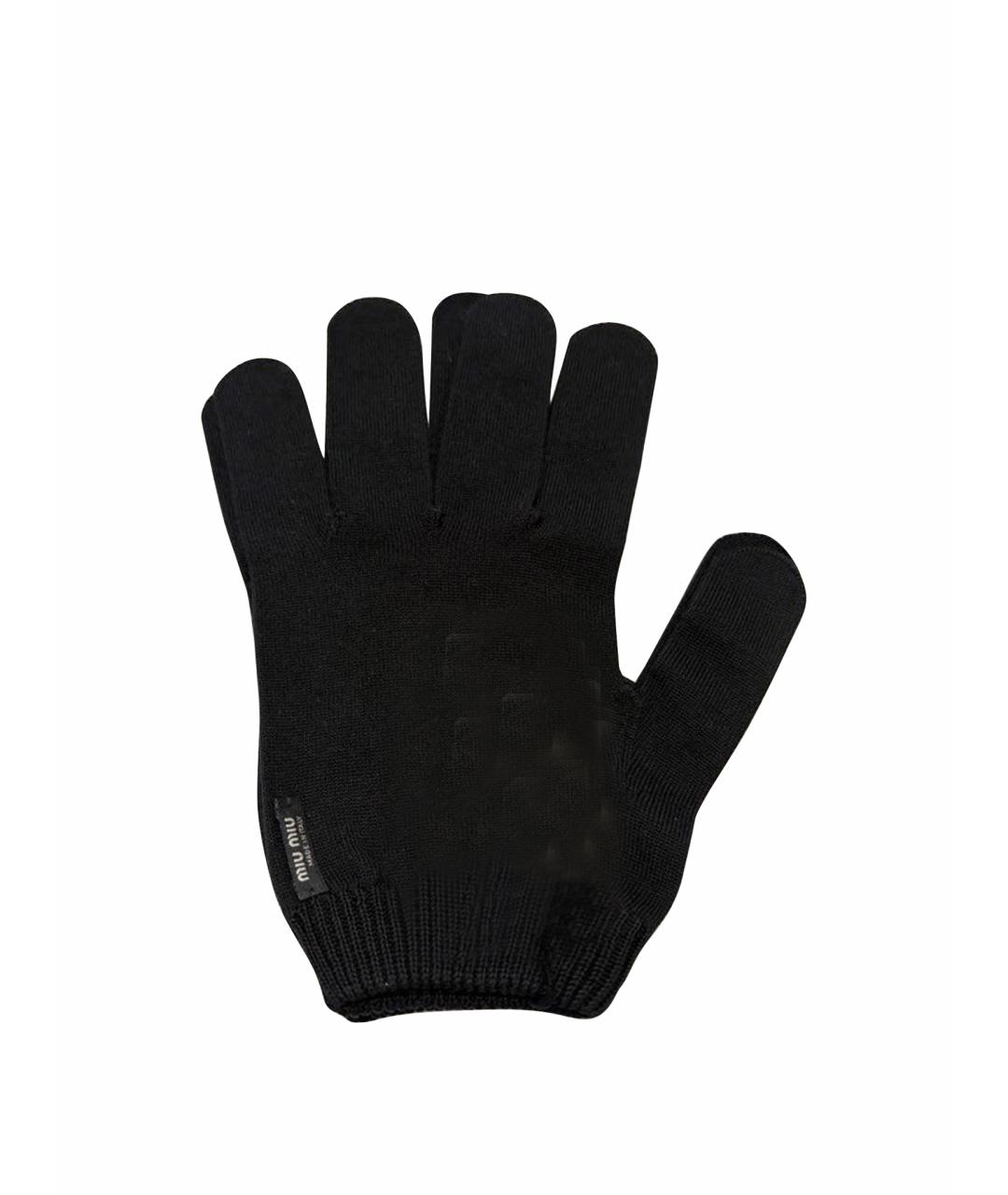 MIU MIU Черные перчатки, фото 1