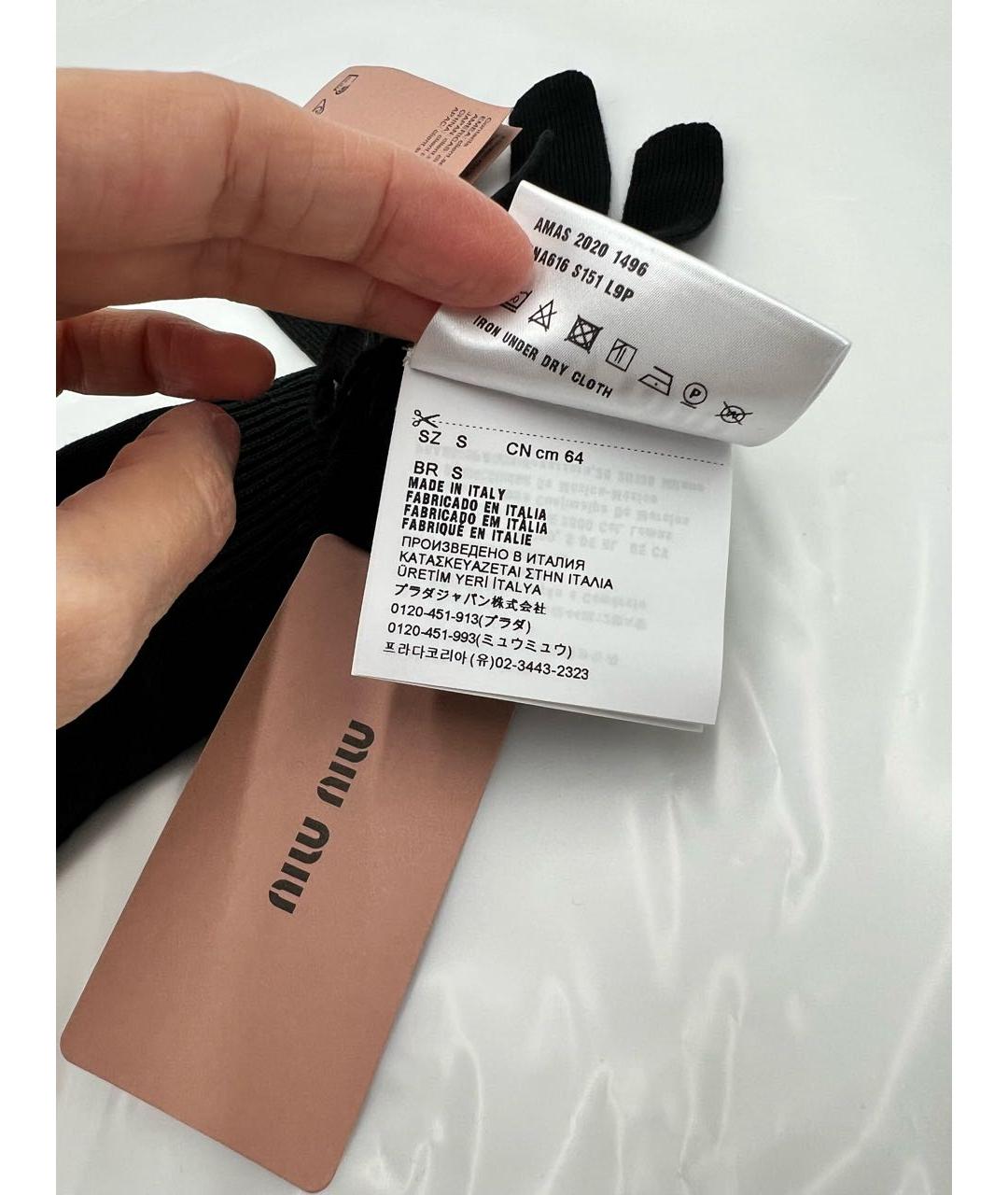 MIU MIU Черные перчатки, фото 6