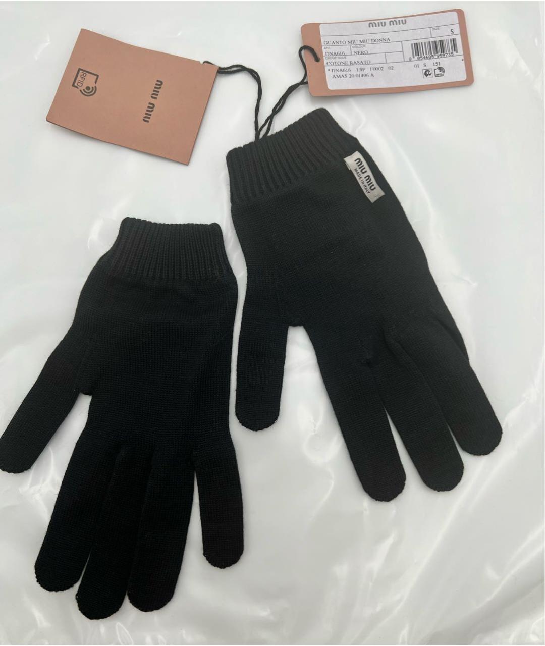 MIU MIU Черные перчатки, фото 5