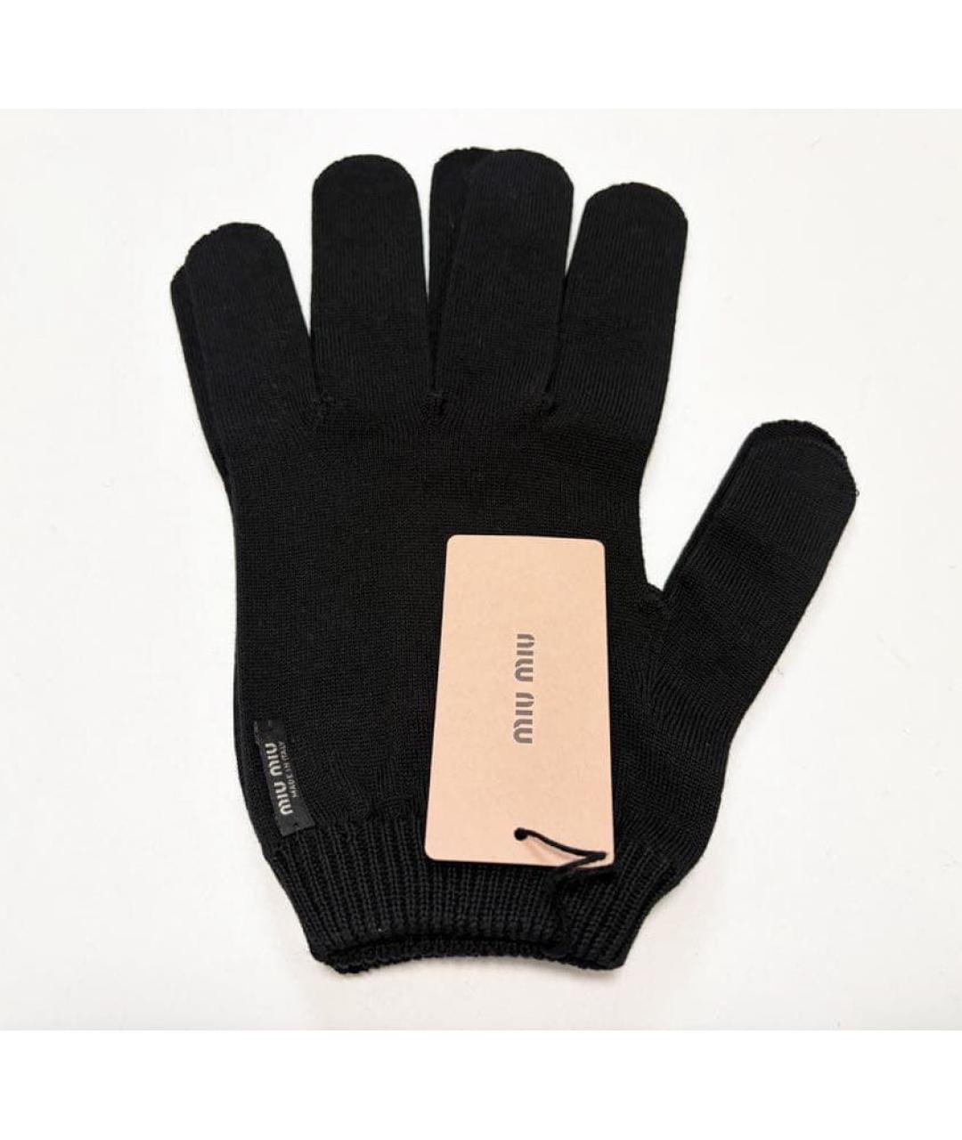MIU MIU Черные перчатки, фото 4