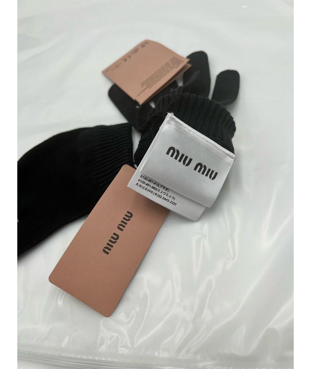 MIU MIU Черные перчатки, фото 3