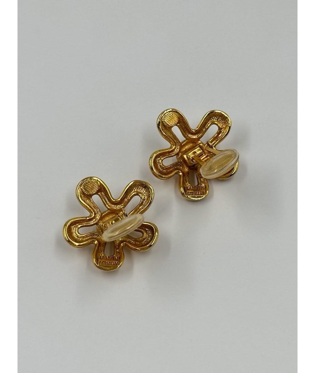 LANVIN Золотые позолоченные клипсы, фото 5