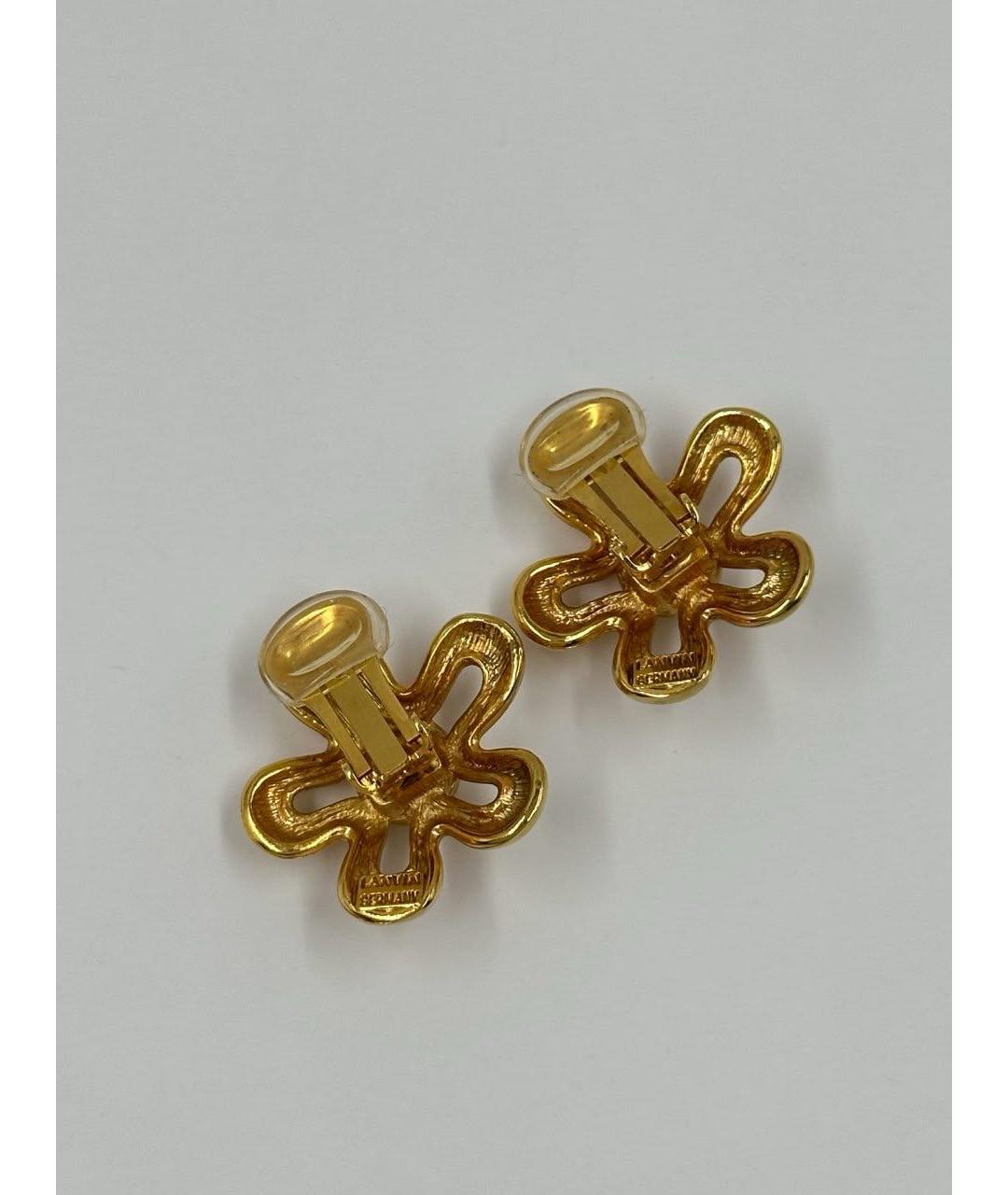 LANVIN Золотые позолоченные клипсы, фото 4