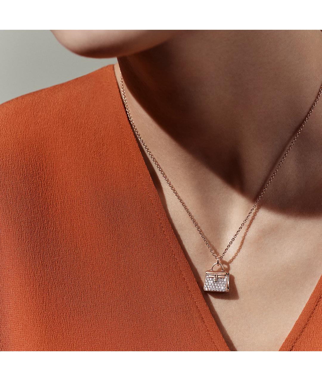 HERMES Золотая подвеска из розового золота, фото 3