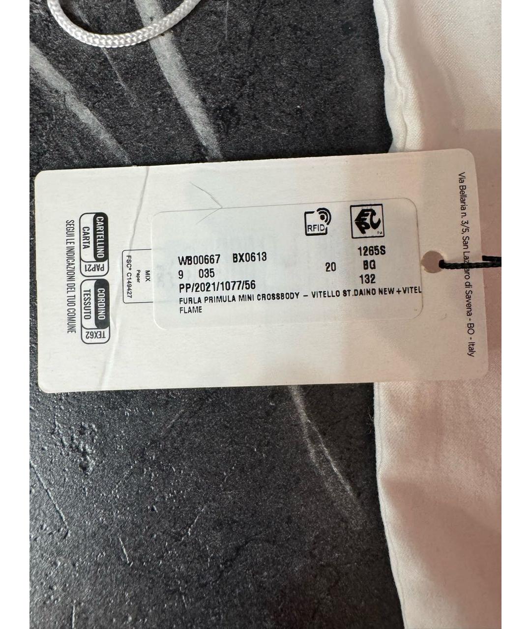 FURLA Красная кожаная сумка через плечо, фото 6