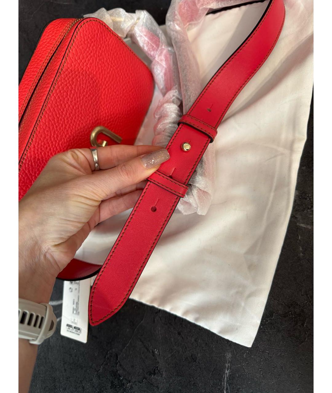 FURLA Красная кожаная сумка через плечо, фото 7