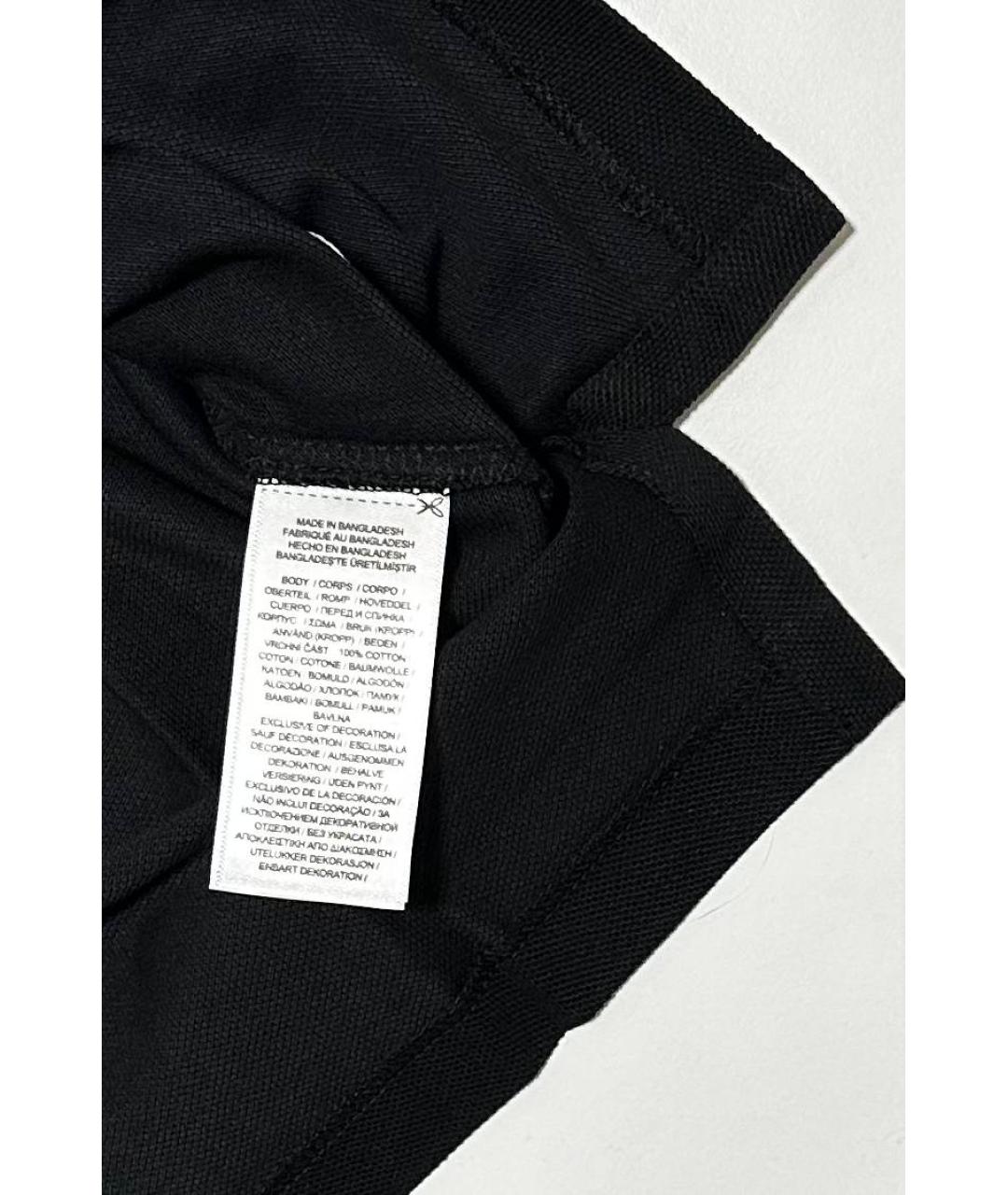 POLO RALPH LAUREN Черное хлопковое поло с коротким рукавом, фото 4