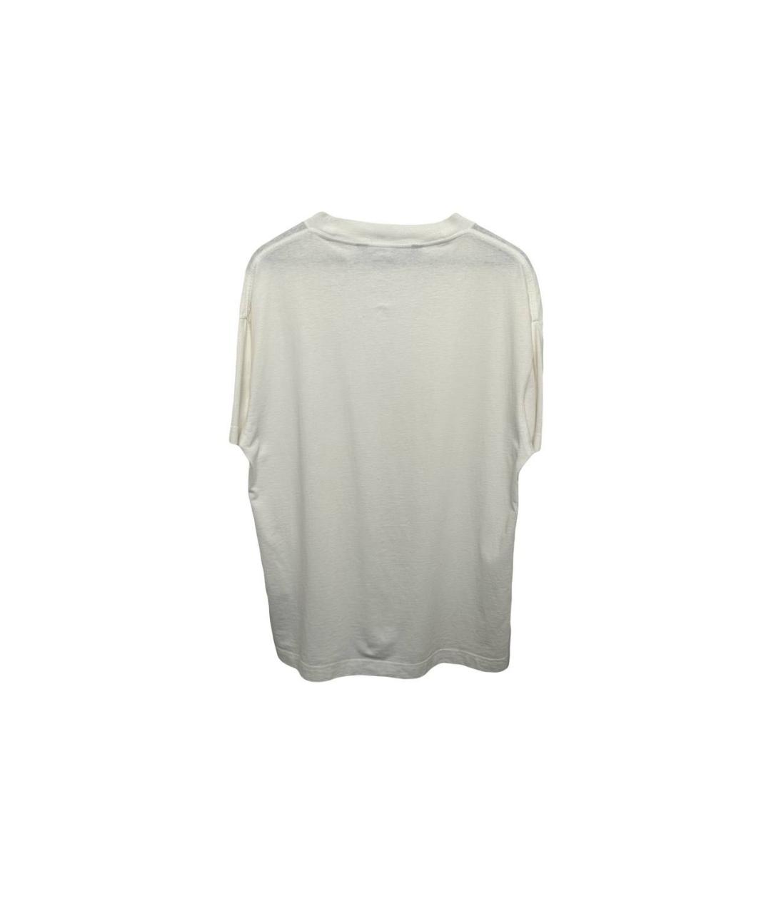 PALM ANGELS Белая хлопковая футболка, фото 3