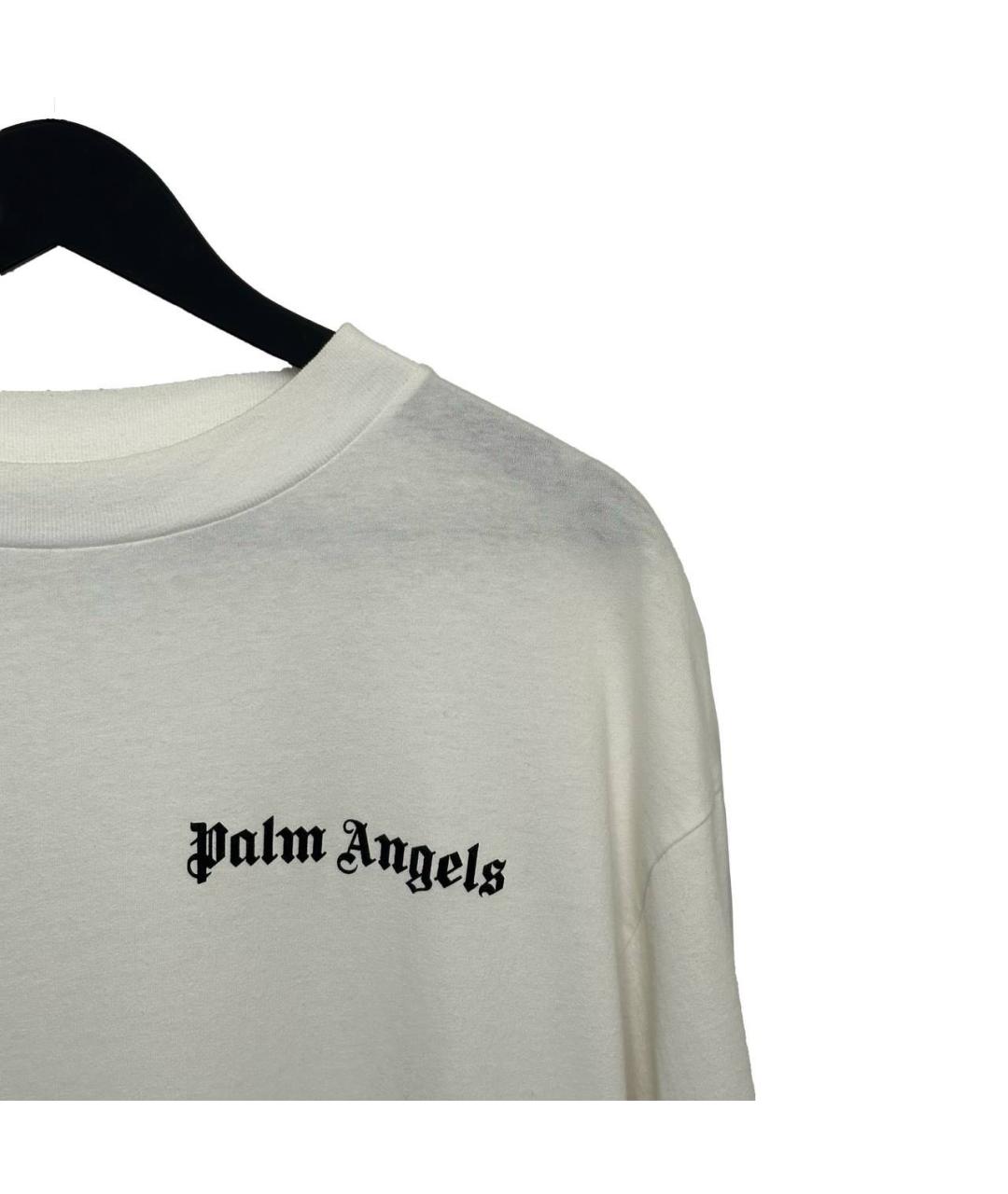 PALM ANGELS Белая хлопковая футболка, фото 2