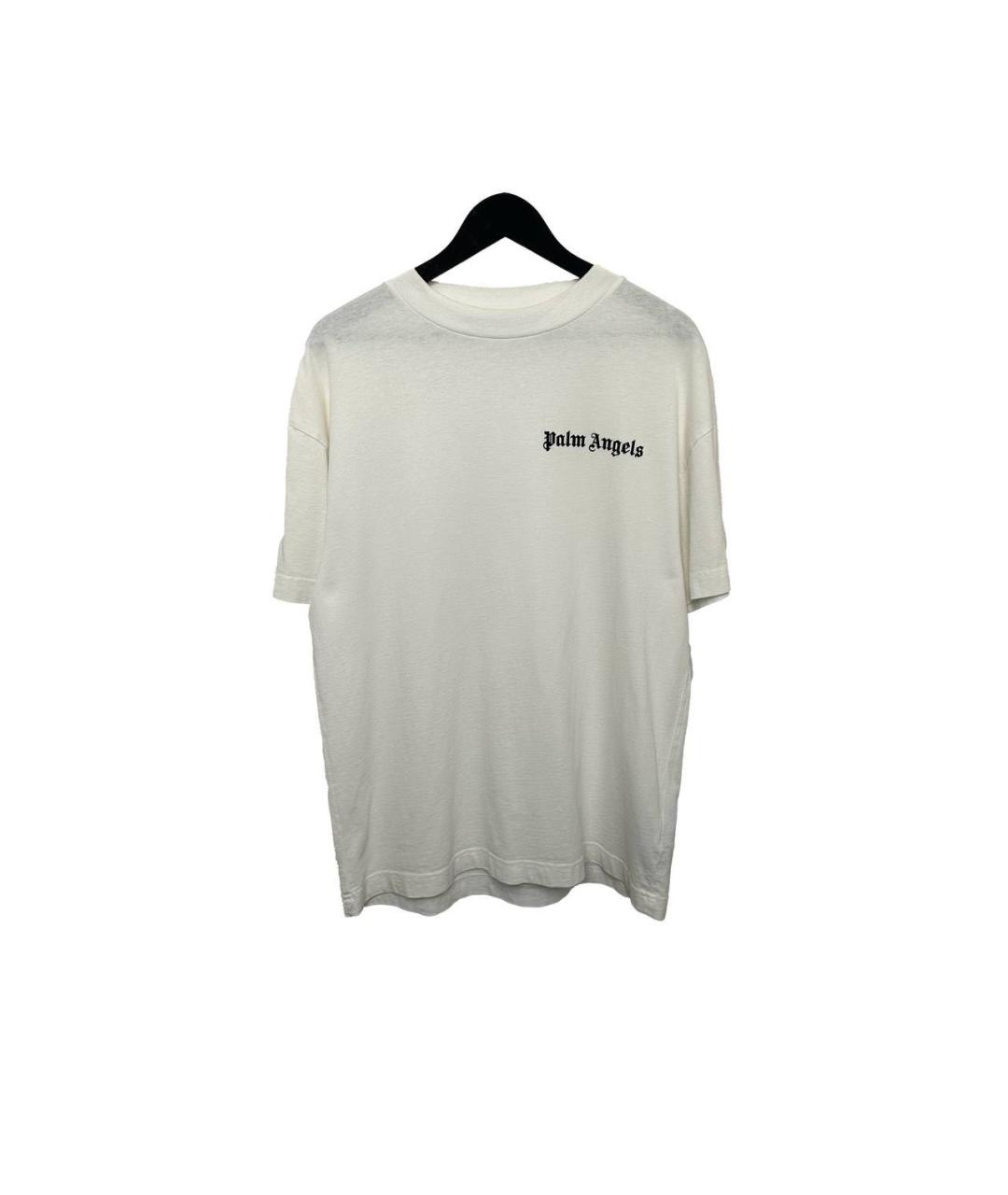 PALM ANGELS Белая хлопковая футболка, фото 4